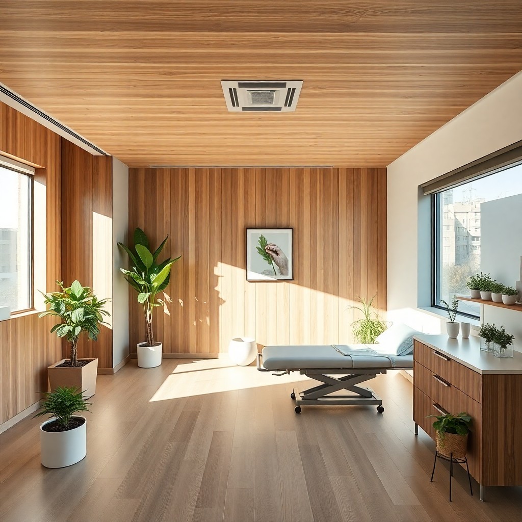 Calm modern clinical workspace